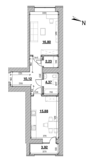 1-кімнатна 53.32 м² в ЖК Шенген від 22 903 грн/м², Львів