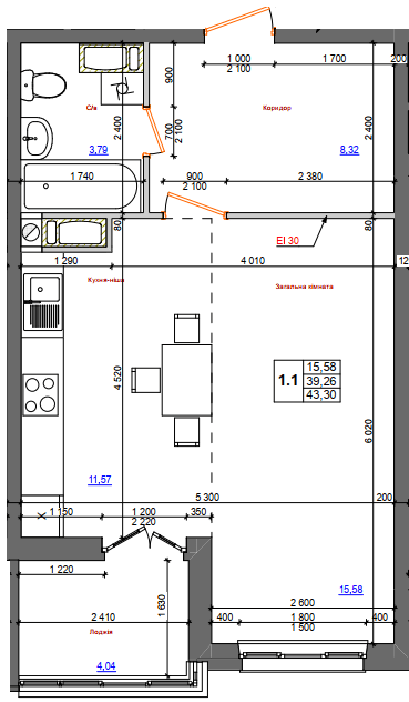 1-кімнатна 43.3 м² в ЖК на вул. Петлюри, 28 від 21 500 грн/м², м. Бровари