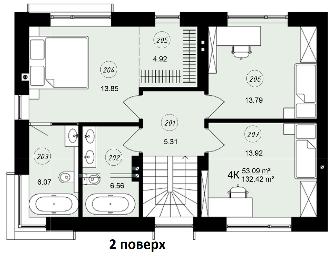 Таунхаус 132 м² в КП Loft City 2.0 от 24 394 грн/м², г. Ирпень