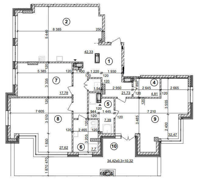 3-комнатная 173.69 м² в ЖК Crystal Park Tower от 52 000 грн/м², Киев