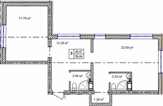 2-кімнатна 59.44 м² в ЖК MANCHESTER PARK від 21 200 грн/м², Київ