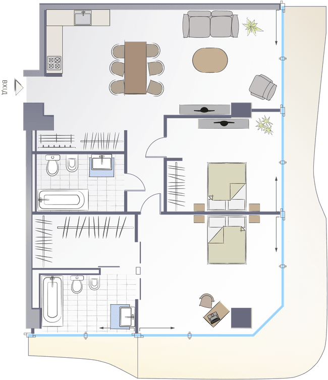 2-кімнатна 126.26 м² в ЖК Signature від 93 300 грн/м², Київ