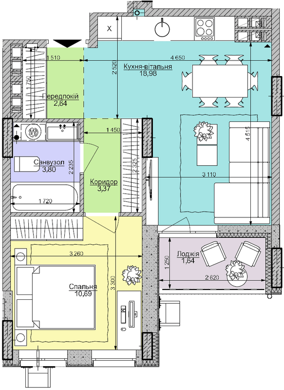 1-комнатная 41.12 м² в ЖК Комфорт Таун от 42 450 грн/м², Киев