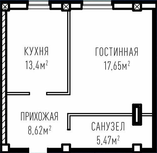 1-комнатная 45.4 м² в ЖК Лондон Парк от 37 800 грн/м², Киев