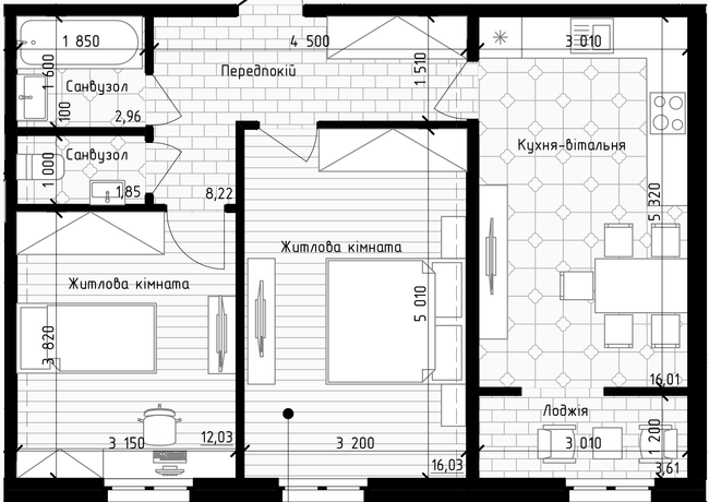 Продажа 2-комнатной квартиры 60.71 м², ЖК Новая Англия, НЬЮКАСЛ