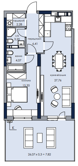 1-комнатная 67.89 м² в ЖК Новый Автограф от 49 200 грн/м², Киев