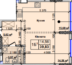 1-комнатная 39.83 м² в ЖК Новые Теремки от 18 500 грн/м², с. Новоселки