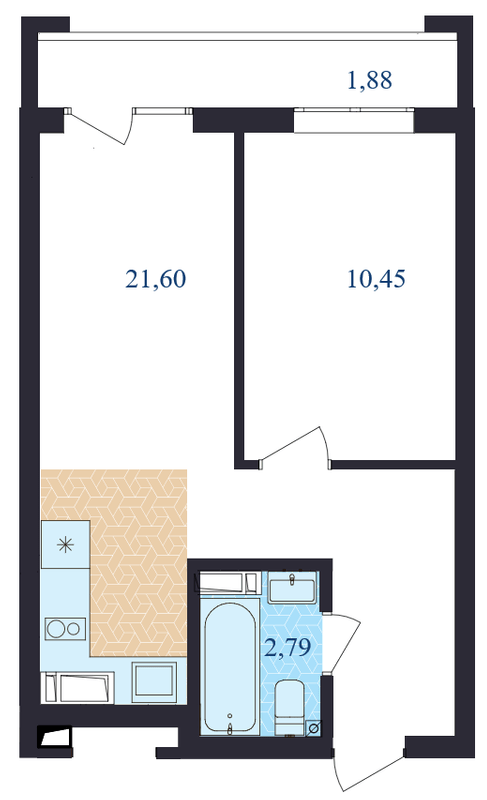 1-комнатная 38 м² в ЖК Z community от 30 000 грн/м², с. Софиевская Борщаговка