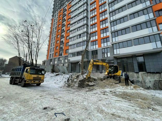 Хід будівництва ЖК Багговутівський, січ, 2021 рік