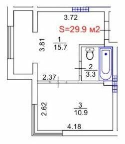 1-комнатная 29.9 м² в ЖК Новая Дания от 14 500 грн/м², с. Софиевская Борщаговка