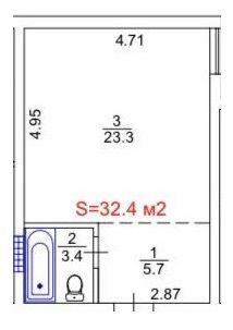 1-кімнатна 32.4 м² в ЖК Нова Данія від 14 500 грн/м², с. Софіївська Борщагівка