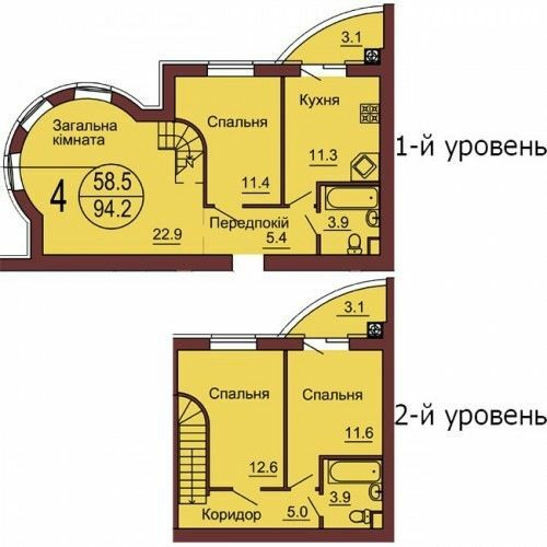 Двухуровневая 94.2 м² в ЖК София Клубный от 26 000 грн/м², с. Софиевская Борщаговка