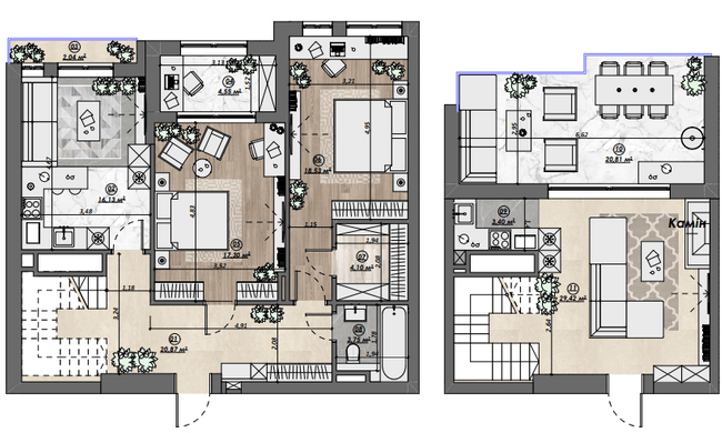 Двухуровневая 140.9 м² в ЖК Dynastia BC от 32 350 грн/м², г. Белая Церковь