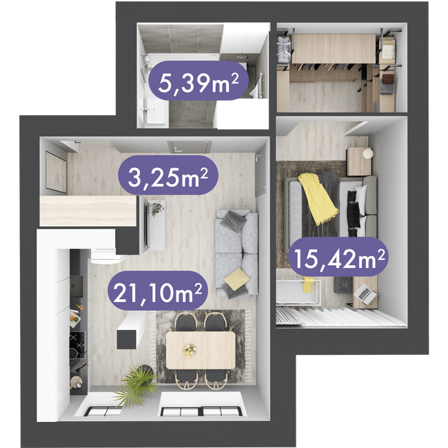 1-кімнатна 45.16 м² в ЖК Desna Park Residence від 20 900 грн/м², с. Зазим`я