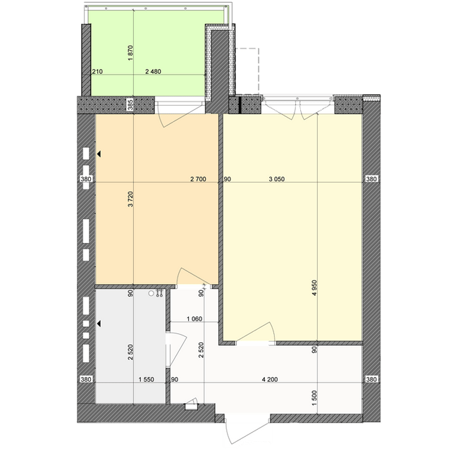 1-кімнатна 38.5 м² в ЖК Столичний від 18 000 грн/м², м. Васильків