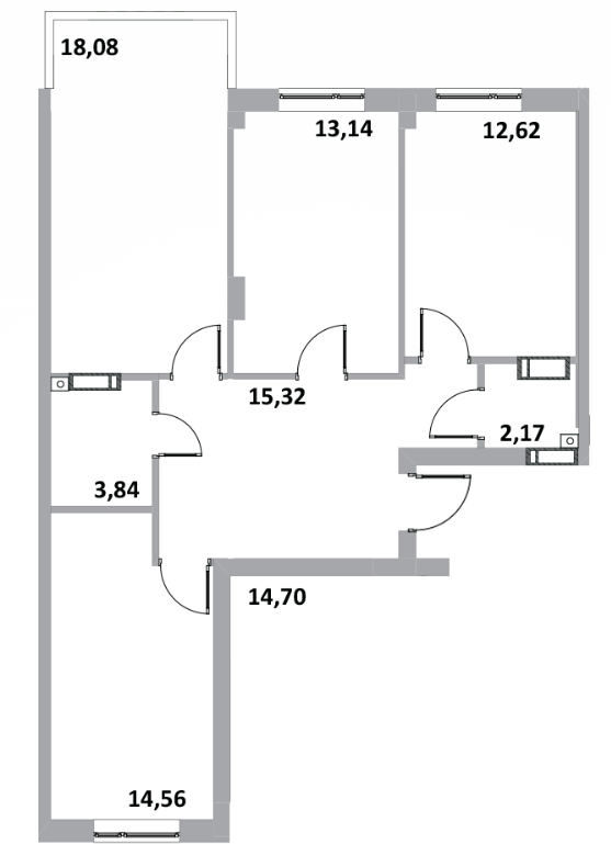 3-комнатная 79.73 м² в ЖК Green Side от 18 400 грн/м², г. Ирпень