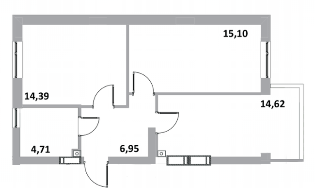 2-кімнатна 55.77 м² в ЖК Green Side від 21 000 грн/м², м. Ірпінь