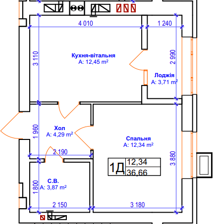 1-кімнатна 36.66 м² в ЖК Бургундія від 24 650 грн/м², м. Ірпінь