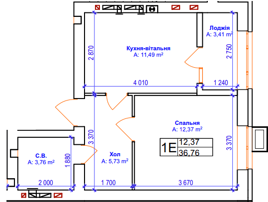 1-кімнатна 36.76 м² в ЖК Бургундія від 24 650 грн/м², м. Ірпінь