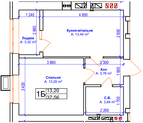 1-кімнатна 37.56 м² в ЖК Бургундія від 24 650 грн/м², м. Ірпінь