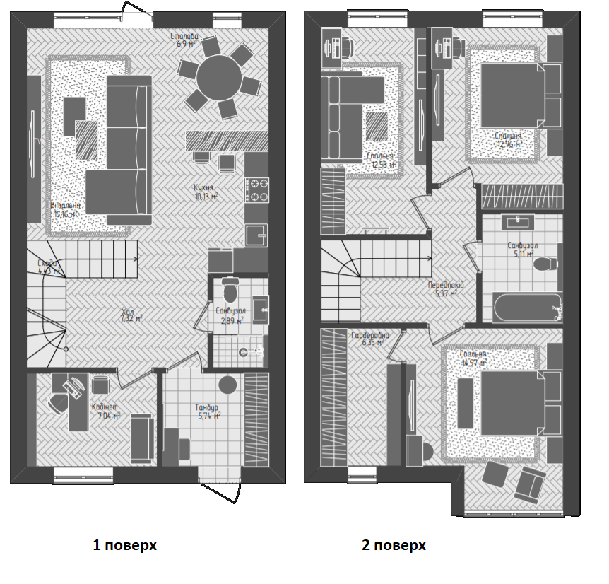 Таунхаус 115.8 м² в Таунхаусы Р8 townhouse от 17 962 грн/м², г. Буча