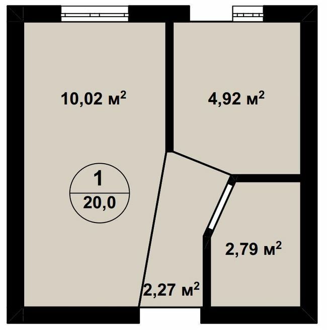 1-комнатная 20 м² в ЖК Aura Center от 25 250 грн/м², с. Крюковщина