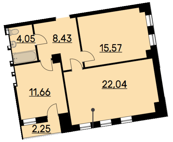2-комнатная 62.42 м² в ЖК Bauhaus от 36 200 грн/м², Харьков