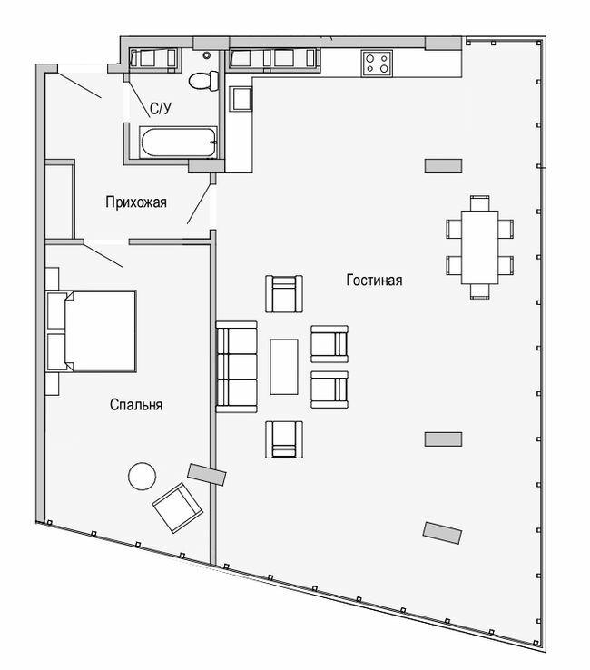 2-комнатная 123.54 м² в Апарт-комплекс Port City от 29 350 грн/м², Днепр