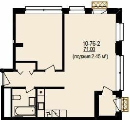 Вільне планування 71 м² в ЖК DeLight Hall від 40 200 грн/м², Дніпро