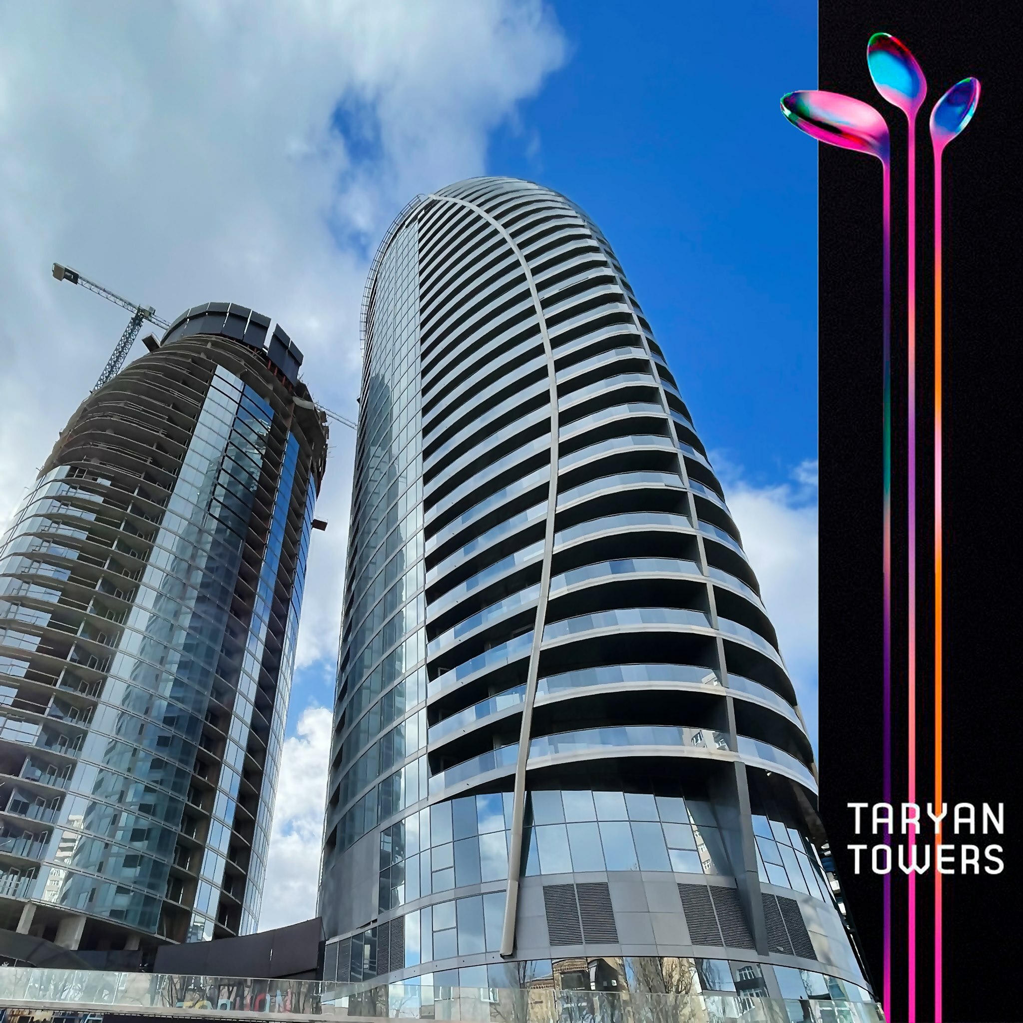 Ход строительства ЖК Taryan Towers, март, 2021 год