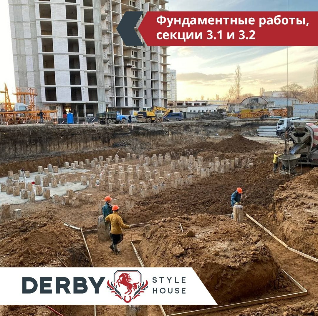 Ход строительства ЖК DERBY Style House, март, 2021 год