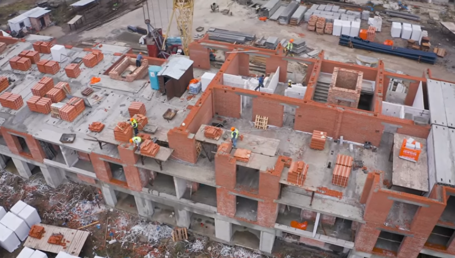 Хід будівництва ЖК Містечко Мануфактура, лют, 2021 рік