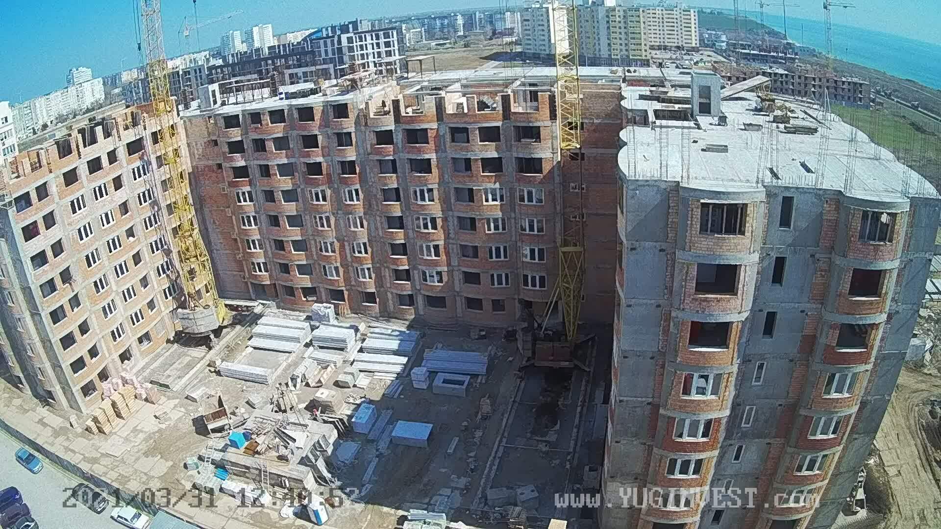 Хід будівництва ЖК Будинок біля моря, бер, 2021 рік