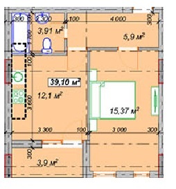 1-комнатная 39.1 м² в ЖК Набережный квартал от 20 250 грн/м², г. Свалява