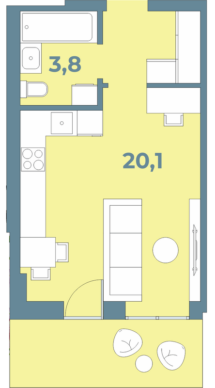 1-комнатная 29.8 м² в ЖК Kyiv Sky от 23 950 грн/м², Луцк