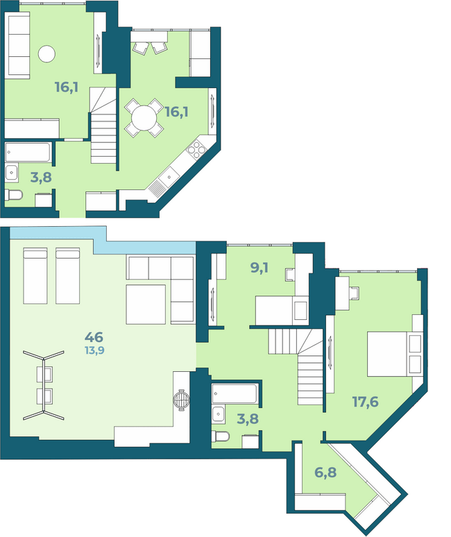 Дворівнева 106.4 м² в ЖК Kyiv Sky від 20 950 грн/м², Луцьк