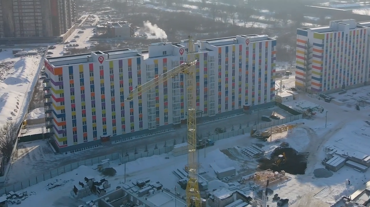 Ход строительства ЖК Воробьевы Горы на Полях, март, 2021 год