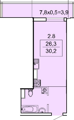 Студия 28.97 м² в Апарт-комплекс Калипсо от 35 750 грн/м², Одесса
