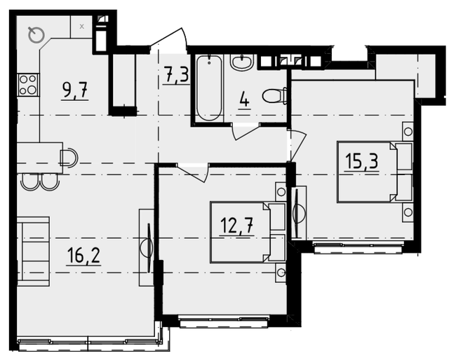 2-комнатная 65.2 м² в ЖК DERBY Style House от 29 400 грн/м², Одесса