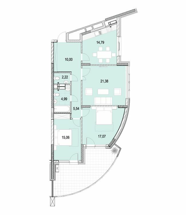 3-комнатная 95.03 м² в ЖК La Mer от 39 750 грн/м², Одесса