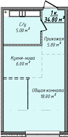 Студія 34.8 м² в ЖК Mandarin ART від 31 500 грн/м², Одеса