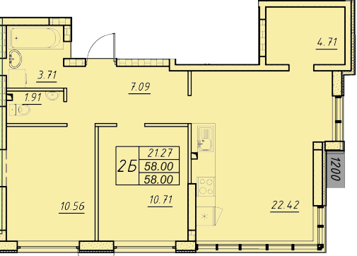 2-комнатная 58 м² в ЖК Manhattan от 26 950 грн/м², Одесса