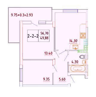 2-кімнатна 49.88 м² в ЖК Smart City від 24 050 грн/м², с. Крижанівка