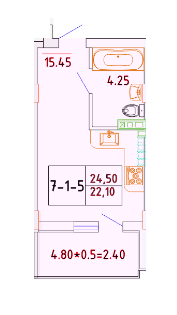 Смарт 22.1 м² в ЖК Smart City от 21 050 грн/м², с. Крыжановка