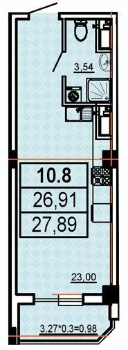 Студия 27.89 м² в ЖК Аполлон от 30 100 грн/м², Одесса