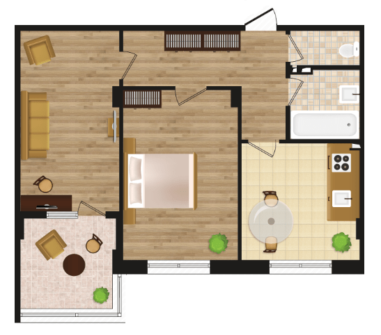 2-кімнатна 64.1 м² в ЖК Золота Ера від 23 350 грн/м², с. Крижанівка