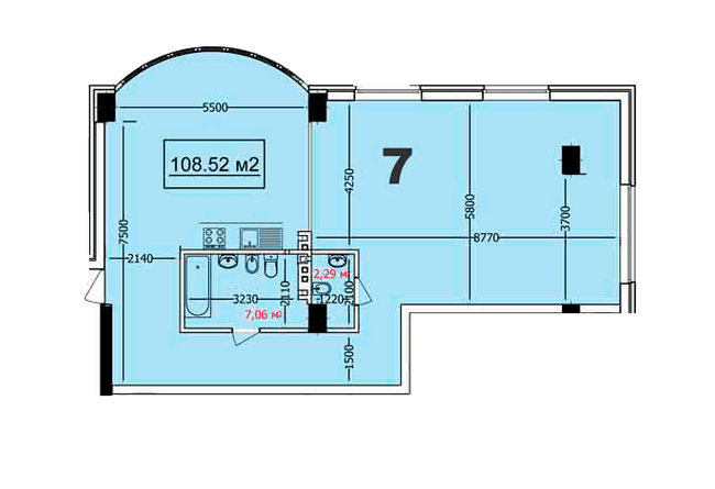 1-комнатная 106.52 м² в ЖК Курортный от 32 650 грн/м², Одесса