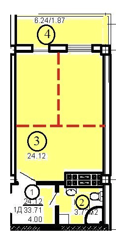 1-комнатная 33.71 м² в ЖК Одесский двор от 13 350 грн/м², Одесса