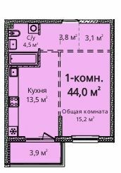 1-комнатная 44 м² в ЖК Скай Сити Плюс от 25 550 грн/м², Одесса