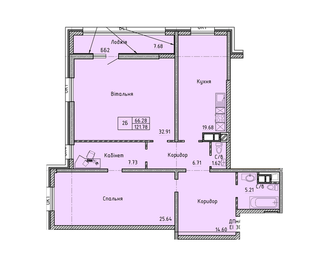 2-кімнатна 121.78 м² в Комплекс апартаментов Олімпійський від 33 700 грн/м², Одеса